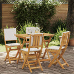 Außen Bistro-Stühle mit Kissen 4 pcs Cremeweiß 38 x 46 x 85 cm