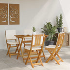 Außen Bistro-Stühle mit Kissen 4 pcs Cremeweiß 38 x 46 x 85 cm