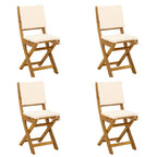 Außen Bistro-Stühle mit Kissen 4 pcs Cremeweiß 38 x 46 x 85 cm