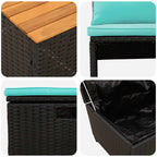 Outdoor-Sofagarnitur 4-Sitzanzahl 4 pcs 55 x 30 x 39 cm
