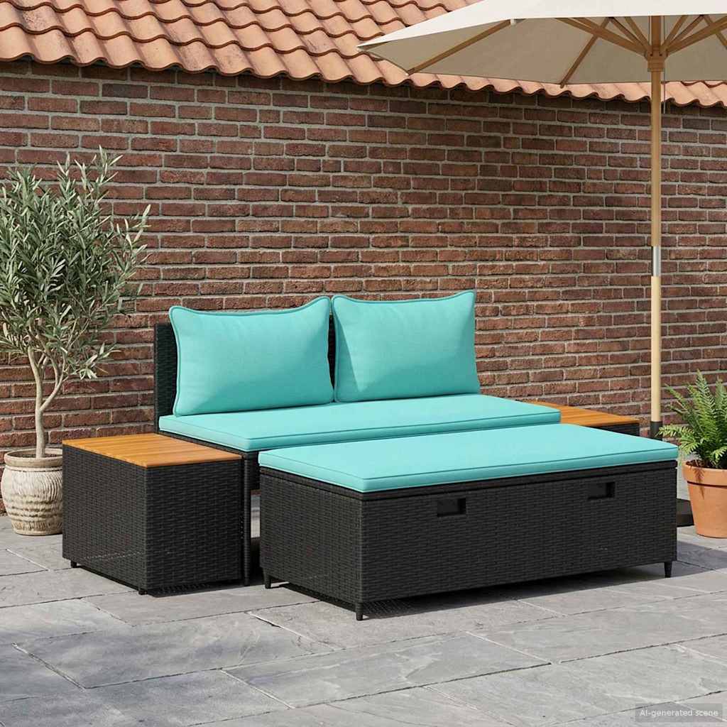 Outdoor-Sofagarnitur 4-Sitzanzahl 4 pcs 55 x 30 x 39 cm