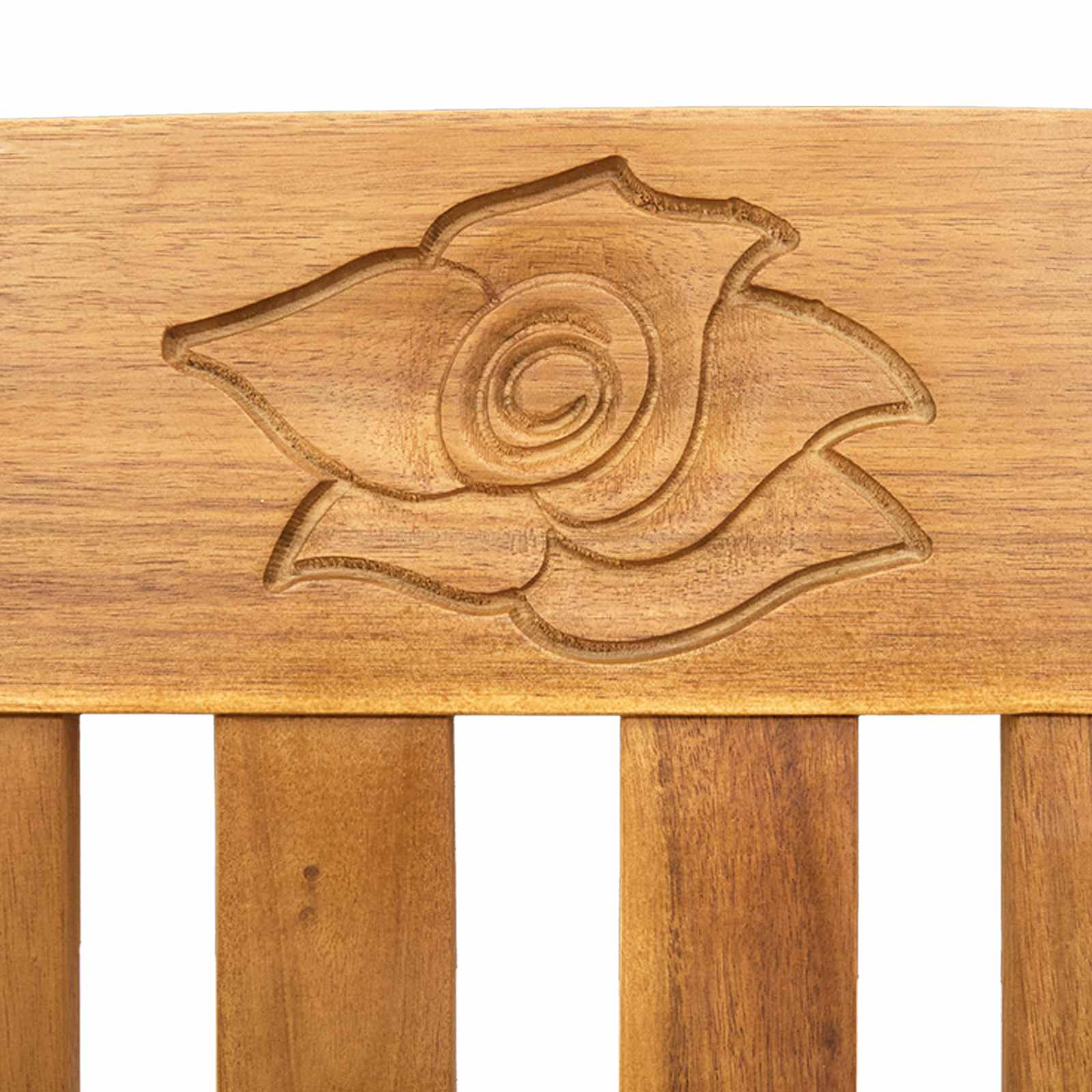 Rosenbank Natur 157 x 46 x 82,5 cm Massivholz Akazie