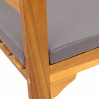 Rosenbank Natur 157 x 46 x 82,5 cm Massivholz Akazie