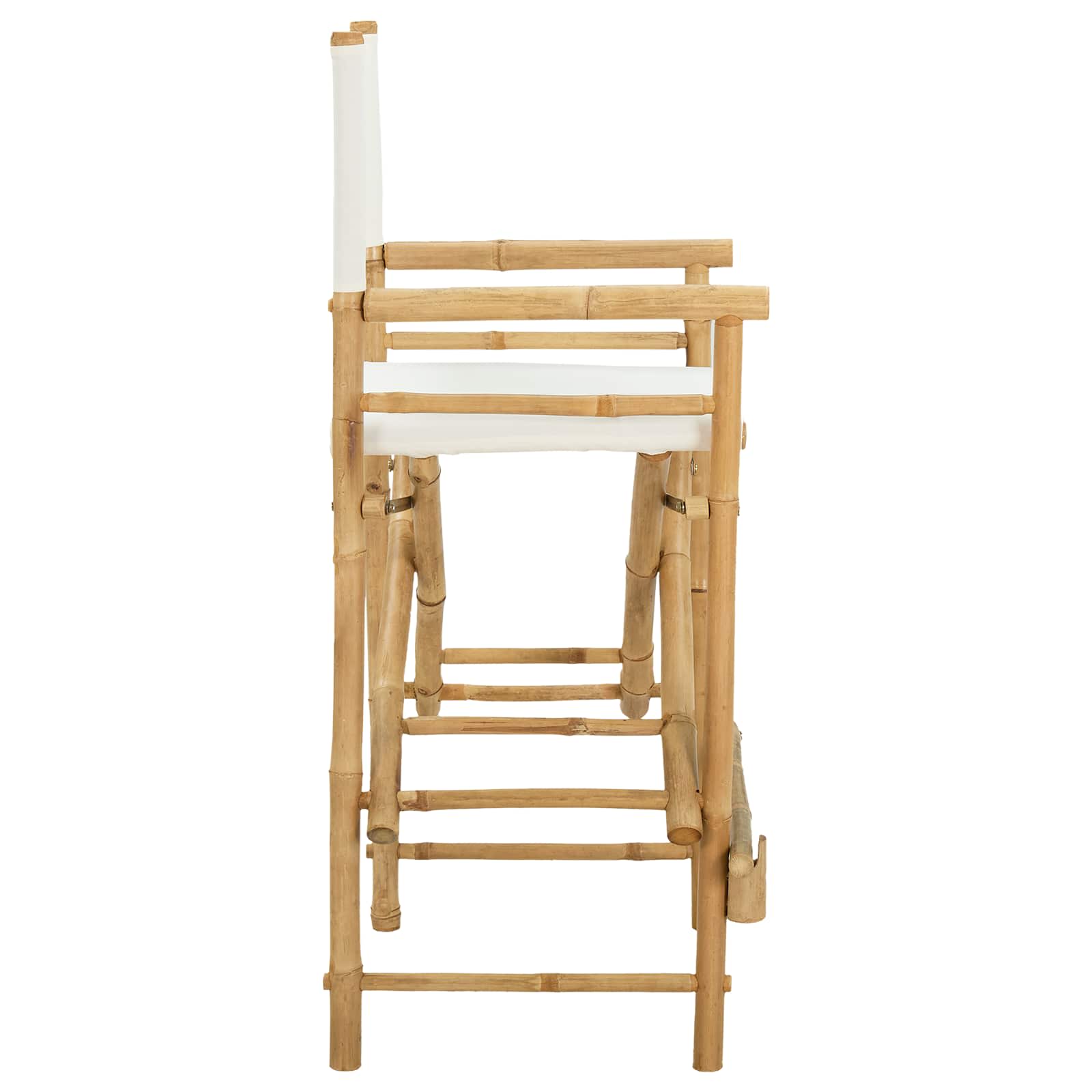 Klappstuhl für Regisseure 2 pcs Natur Bambus