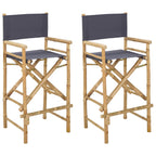 Klappstuhl für Regisseure 2 pcs Natur Bambus