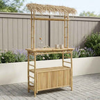 Outdoor Bartisch Natur 110 x 50 x 209 cm Bambus