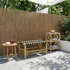 Gartenbank 80 x 38 x 40 cm Bambus Natur Rechtwinklig