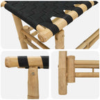 Gartenbank 110 x 38 x 40 cm Bambus Natur Rechtwinklig