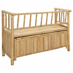 Garten-Aufbewahrungsbank 110 x 47 x 80 cm Bambus Natur