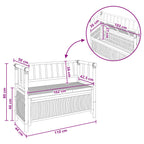 Garten-Aufbewahrungsbank 110 x 47 x 80 cm Bambus Natur