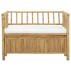 Garten-Aufbewahrungsbank 110 x 47 x 80 cm Bambus Natur