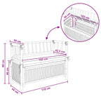 Garten-Aufbewahrungsbank 110 x 47 x 80 cm Bambus Natur