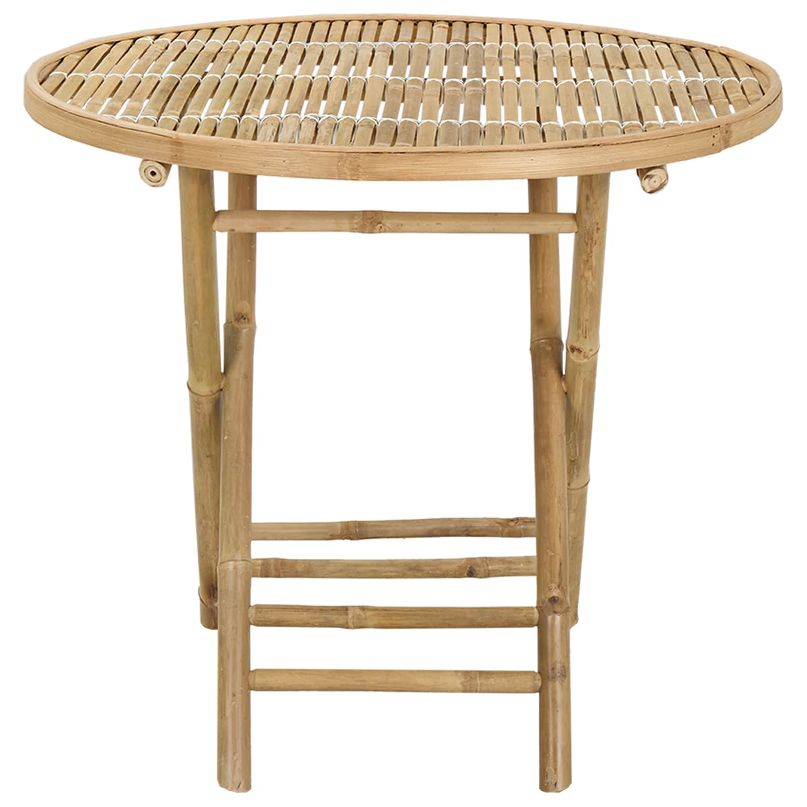 Gartentisch Natur 80 x 70 cm Bambus