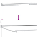 Manueller ausziehbarer Sonnenschirmrahmen Weiß 4 x 2 m