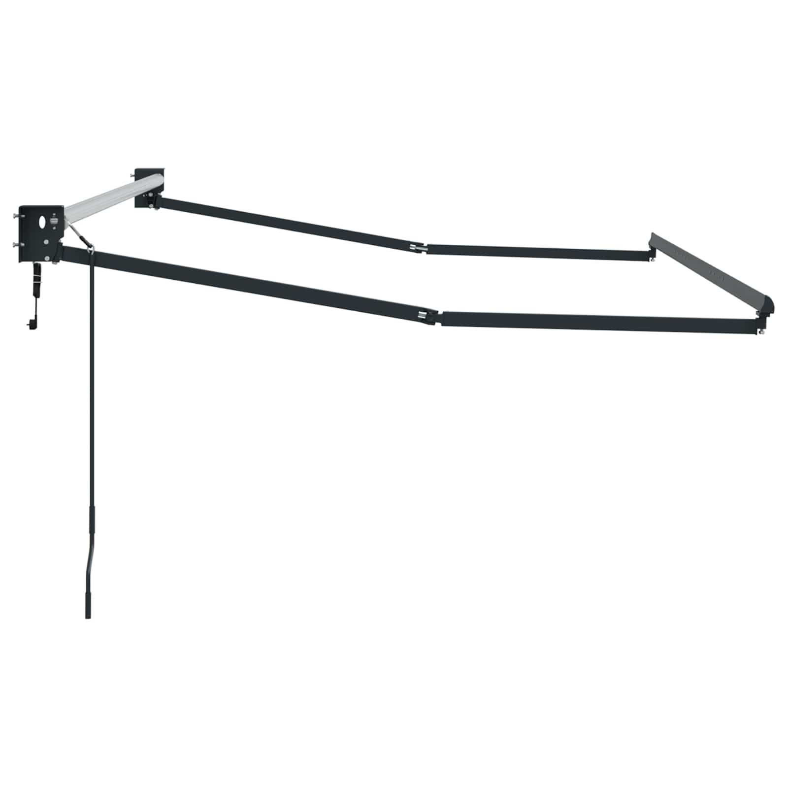 Elektrisches Markisenrahmen Anthrazit 3,5 x 2 m Aluminium