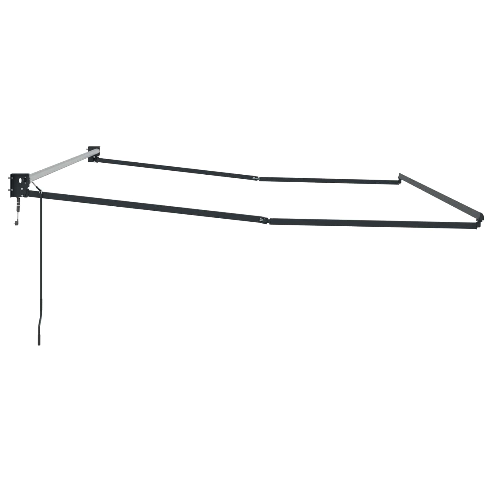 Elektrisches Markisenrahmen Anthrazit 4 x 2 m Aluminium