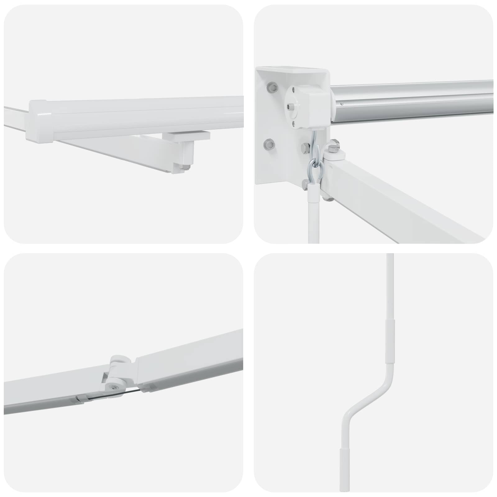 Elektrisches Markisenrahmen Weiß 3,5 x 2,5 m Aluminium