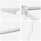 Elektrisches Markisenrahmen Weiß 4,5 × 3 m Aluminium