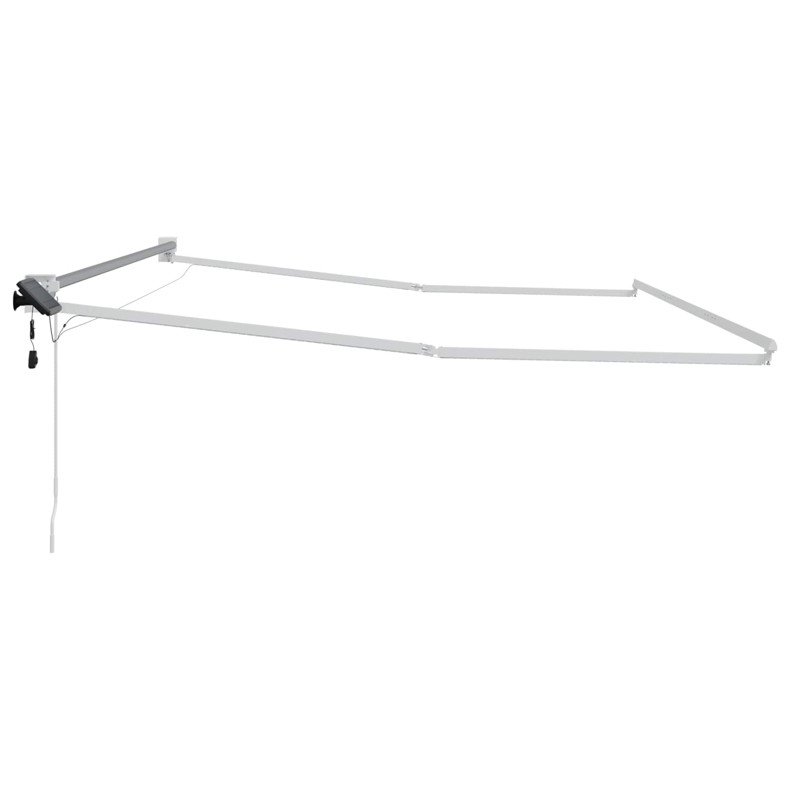 Elektrisches Markisenrahmen Weiß 4,5 × 3 m Aluminium