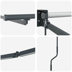 Elektrisches Markisenrahmen Anthrazit 4 x 3 m Aluminium