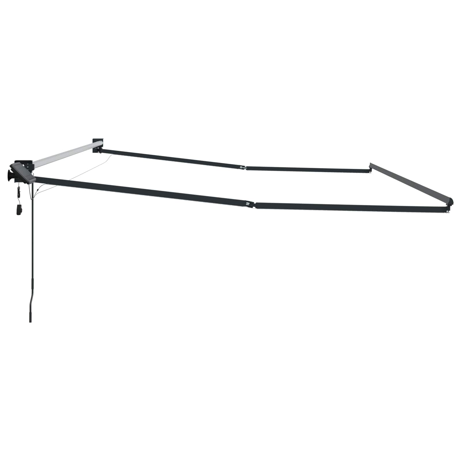 Elektrisches Markisenrahmen Anthrazit 4 x 3 m Aluminium