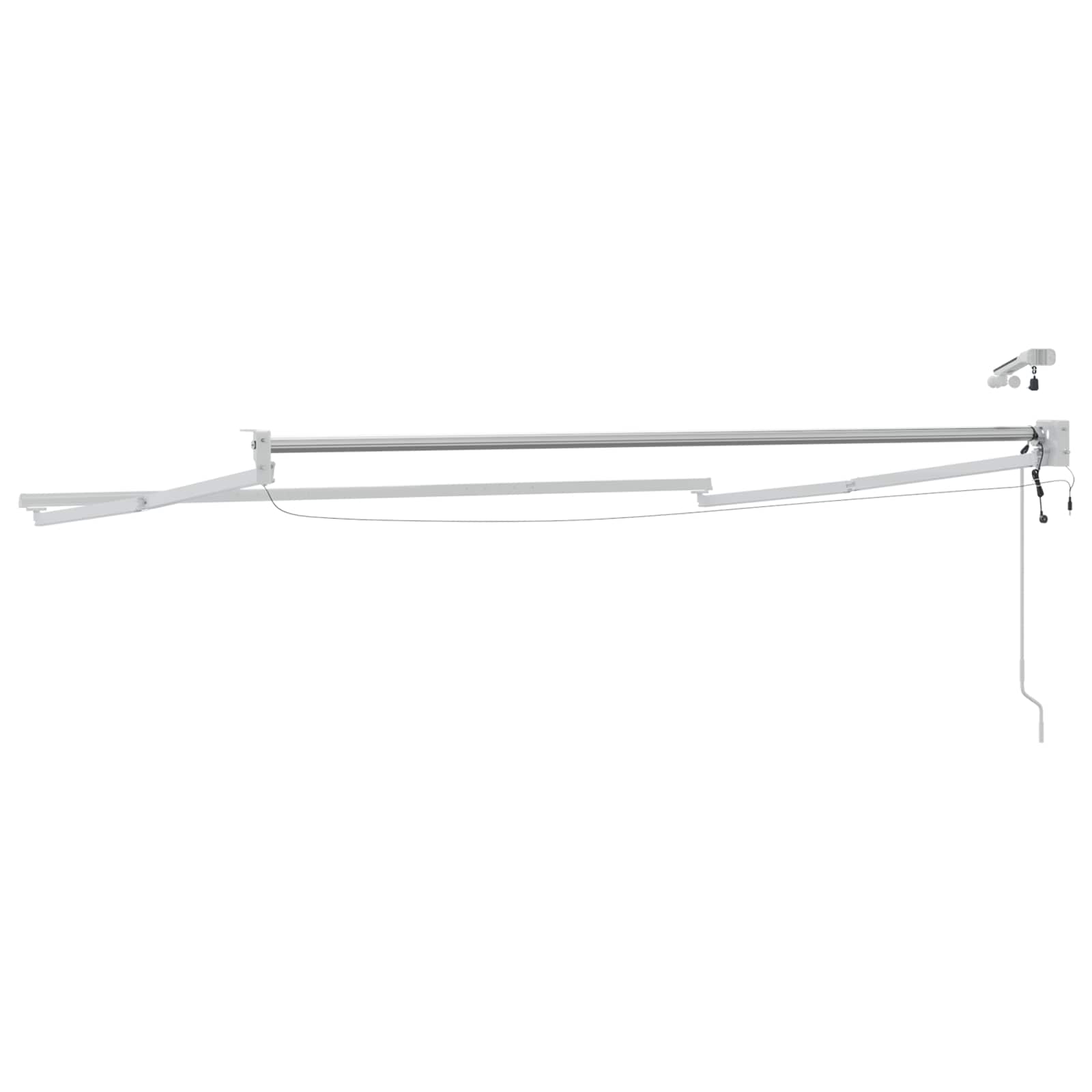 Elektrisches Markisenrahmen Weiß 2,5 x 2 m Aluminium