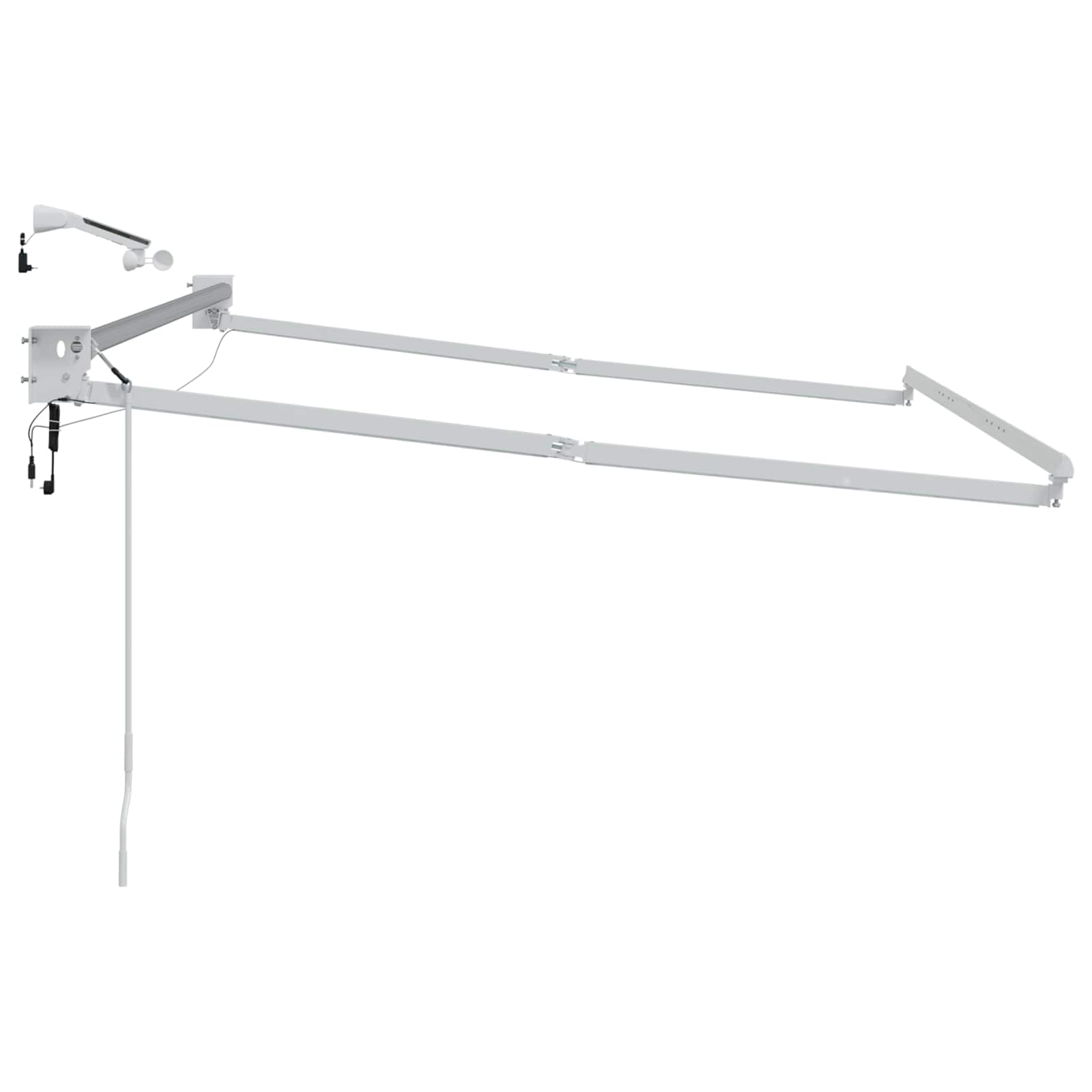 Elektrisches Markisenrahmen Weiß 2,5 x 2 m Aluminium