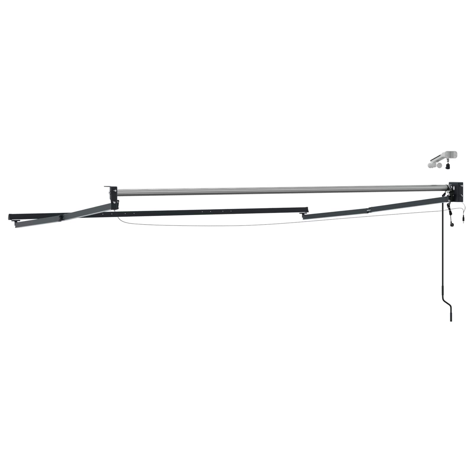 Elektrisches Markisenrahmen Anthrazit 3 x 2 m Aluminium