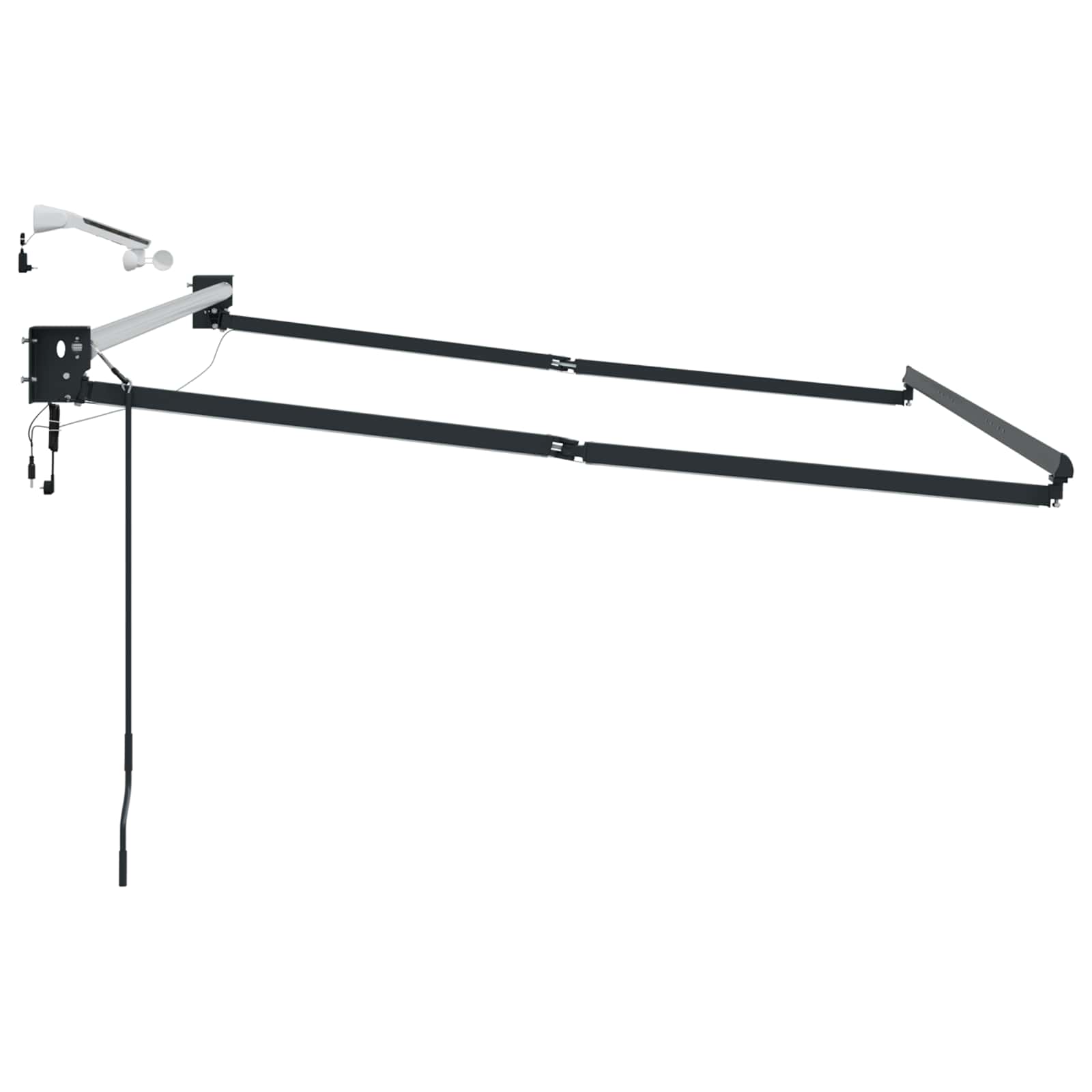 Elektrisches Markisenrahmen Anthrazit 3 x 2 m Aluminium