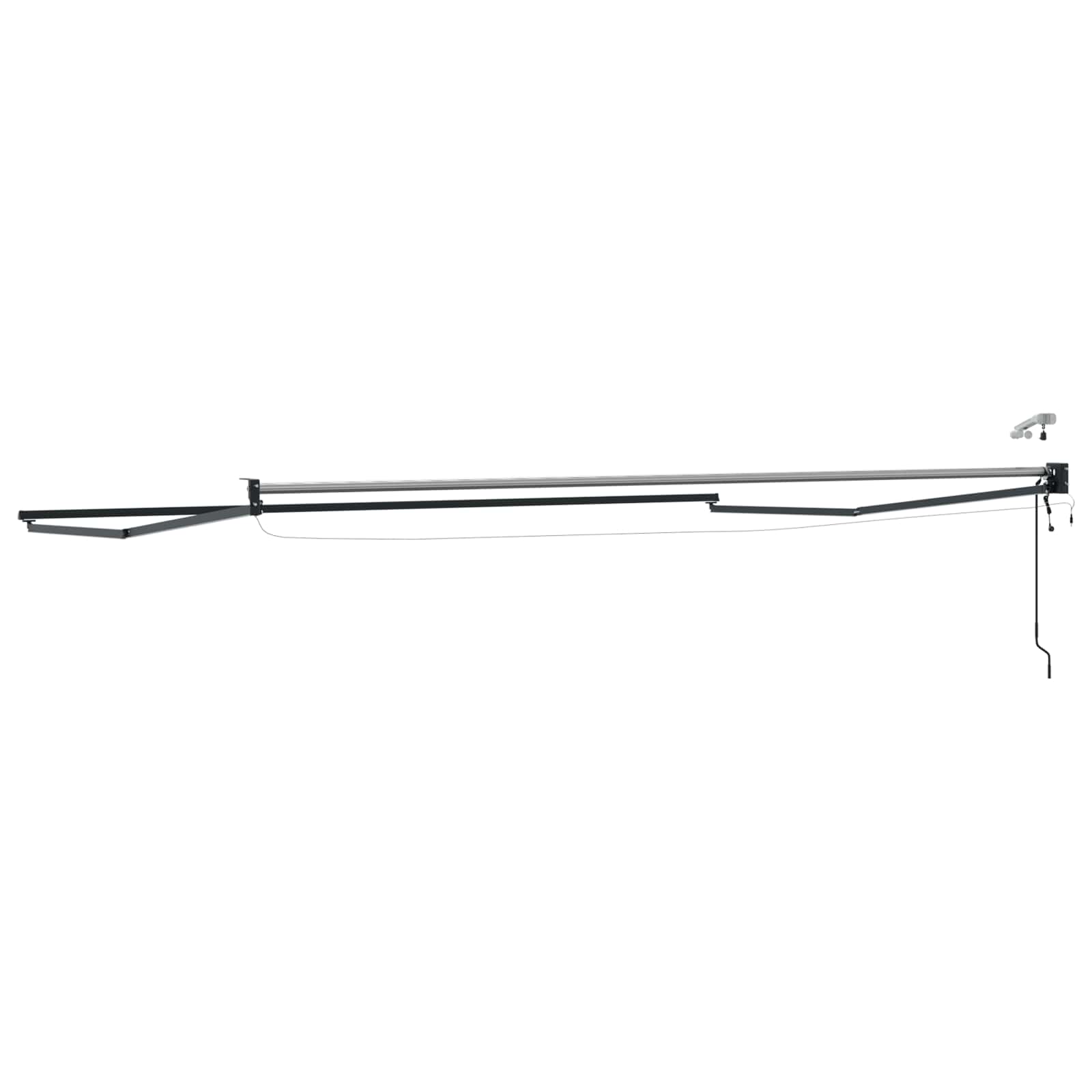 Elektrisches Markisenrahmen Anthrazit 4,5 × 3 m Aluminium