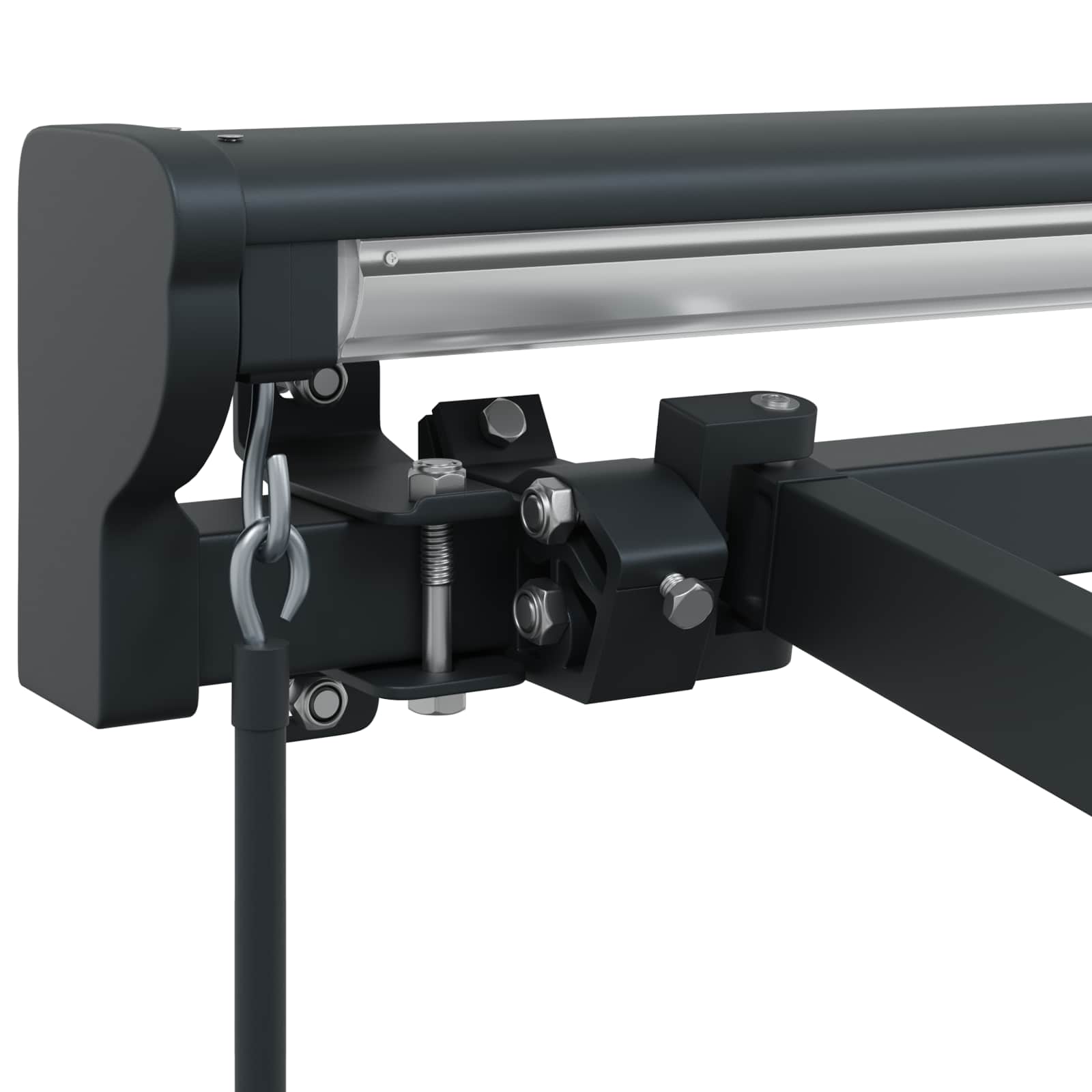 Manueller Markisenrahmen Verstellbar Anthrazit 2,5 x 2 m Stahl