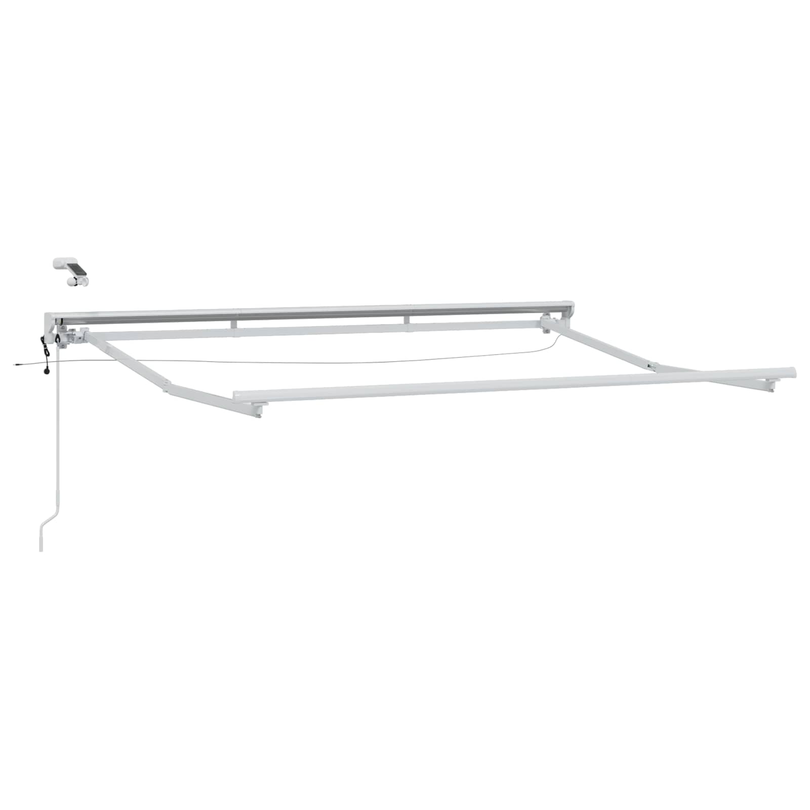 Elektrische Markisenrahmen mit LEDs Weiß 3,5 x 2 m Aluminium
