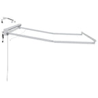 Elektrische Markisenrahmen mit LEDs Weiß 3 x 2,5 m Aluminium