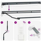 Elektrische Markisenrahmen mit LEDs Anthrazit 3 x 2,5 m