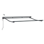 Elektrische Markisenrahmen mit LEDs Anthrazit 3,5 x 2,5 m