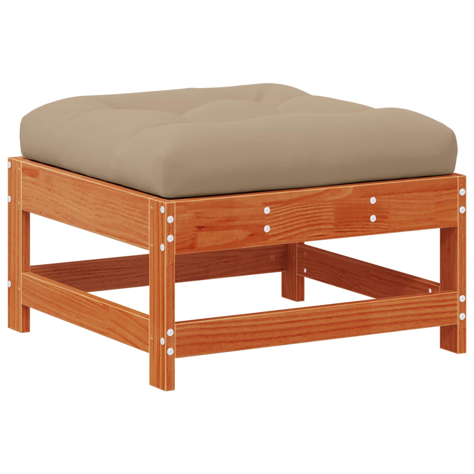 Garten-Lounge-Set 7 pcs Wachsbraun Massives Kiefernholz