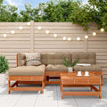 Garten-Lounge-Set 5 pcs Wachsbraun Massives Kiefernholz