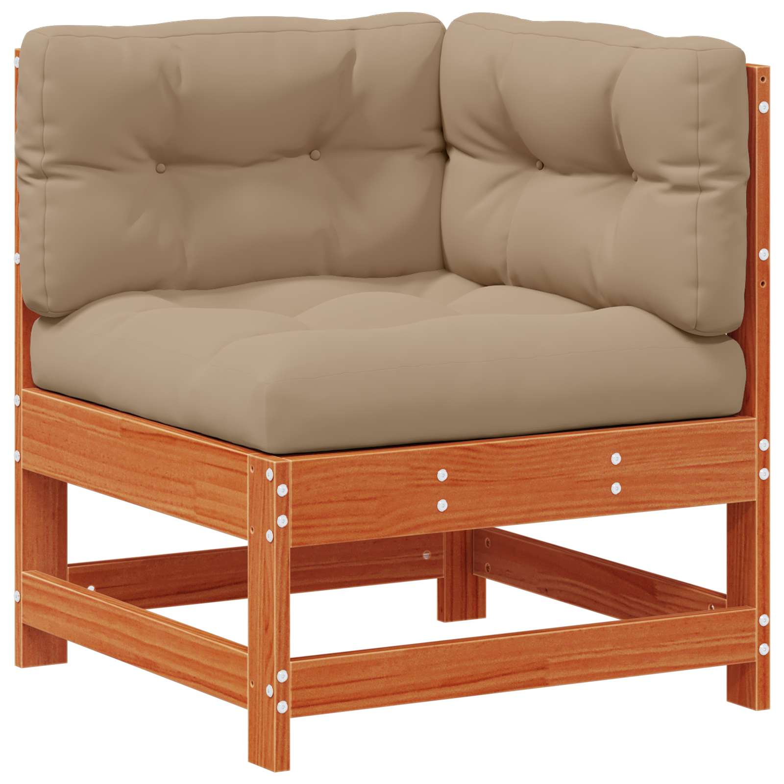 Garten-Lounge-Set 5 pcs Wachsbraun Massives Kiefernholz