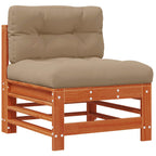 Garten-Lounge-Set 7 pcs Wachsbraun Massives Kiefernholz