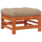 Garten-Lounge-Set 7 pcs Wachsbraun Massives Kiefernholz