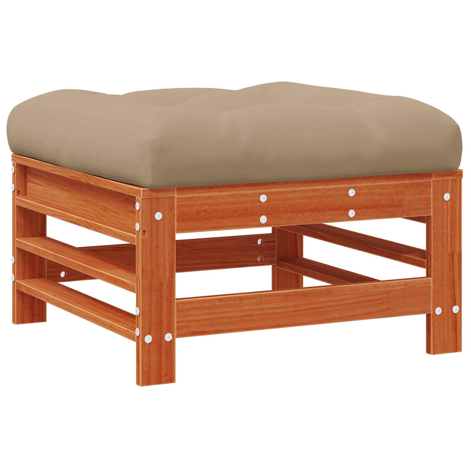 Garten-Lounge-Set 7 pcs Wachsbraun Massives Kiefernholz