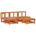 Garten-Lounge-Set 13 pcs Wachsbraun Massives Kiefernholz