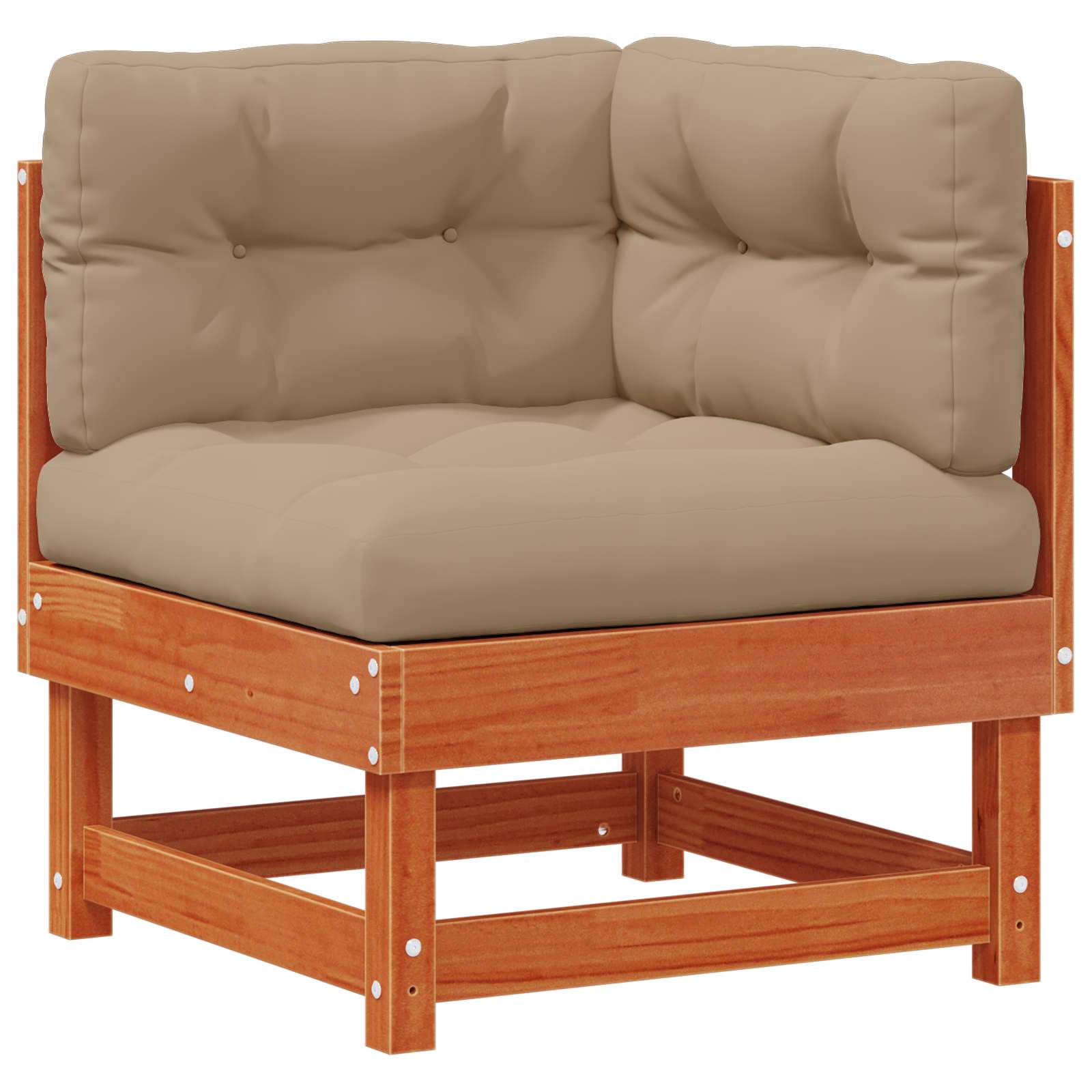 Garten-Lounge-Set 13 pcs Wachsbraun Massives Kiefernholz
