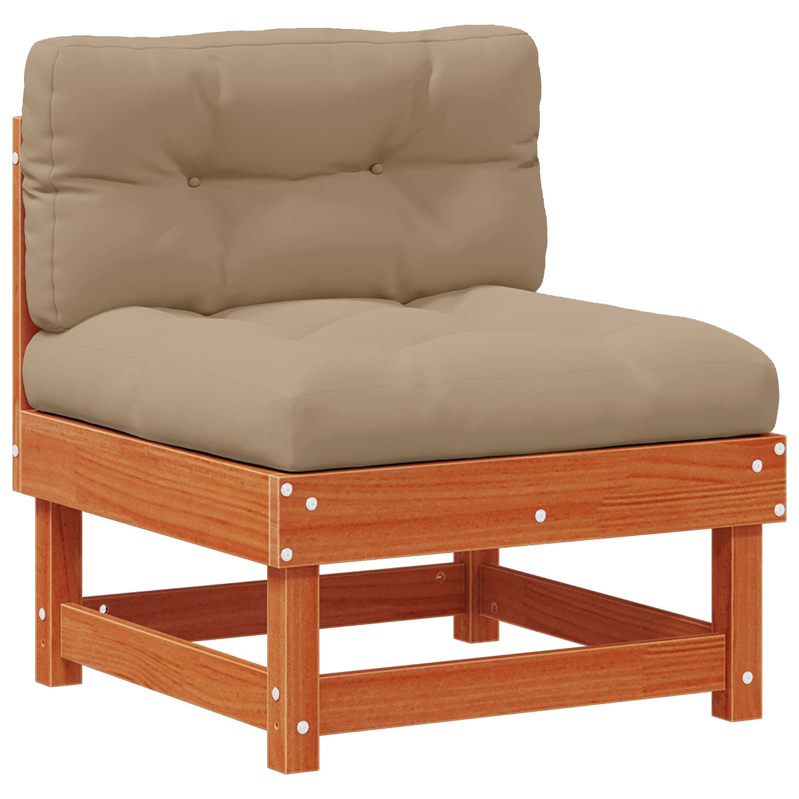 Garten-Lounge-Set 13 pcs Wachsbraun Massives Kiefernholz