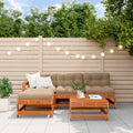 Garten-Lounge-Set 5 pcs Wachsboden Kiefer Massives Kiefernholz