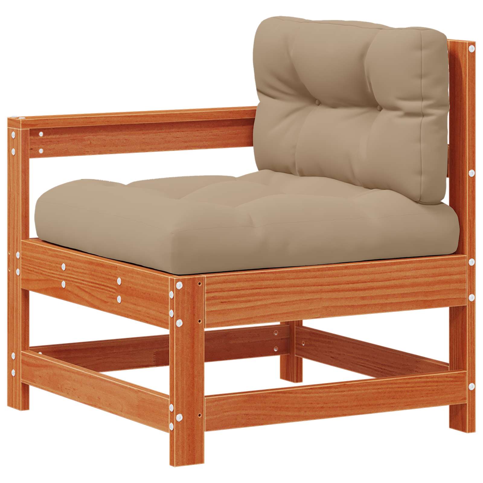 Garten-Lounge-Set 5 pcs Wachsboden Kiefer Massives Kiefernholz