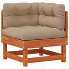 Garten-Lounge-Set 15 pcs Wachsbraun Massives Kiefernholz