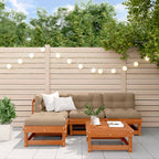 Garten-Lounge-Set 5 pcs Wachsbraun Massives Kiefernholz