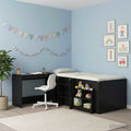 Bett-Schreibtisch Schwarze Eiche Holzwerkstoff 100 x 45 x 75 cm