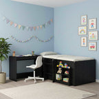 Bett-Schreibtisch Schwarze Eiche Holzwerkstoff 100 x 45 x 75 cm